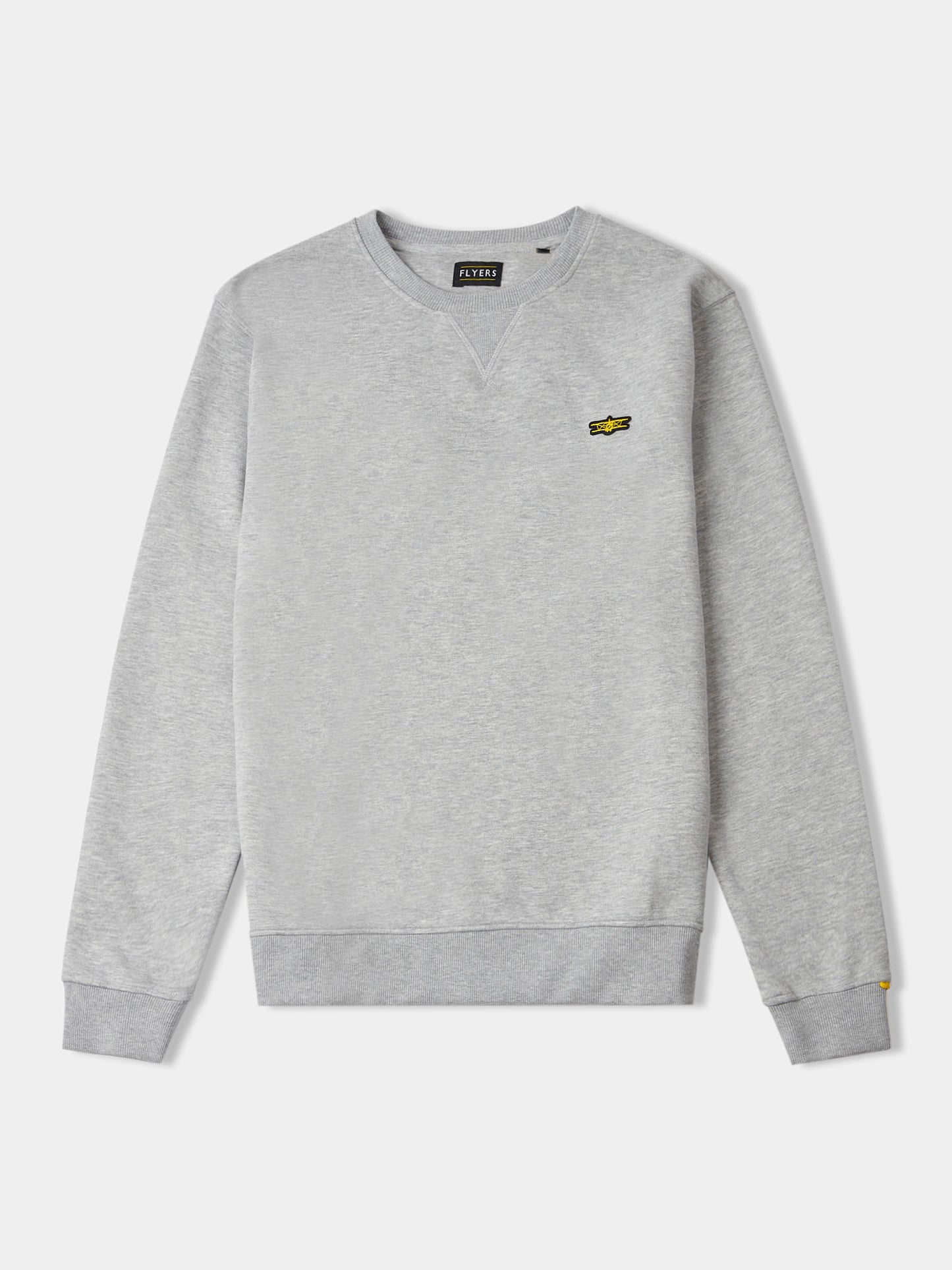 Flyers Mens Crew Neck Sweatshirt Vintage Grey Heather