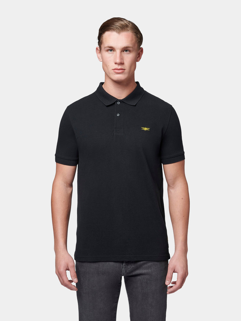 Flyers Mens Polo Shirt Black