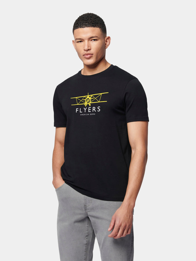 Flyers Mens Plane T-Shirt Black