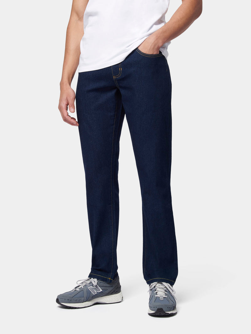 Flyers Mens Straight Fit Jeans Rinse Wash
