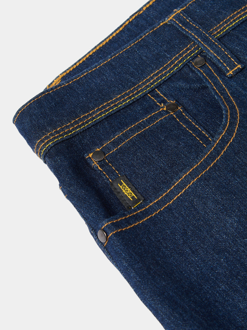 Flyers Mens Straight Fit Jeans Rinse Wash
