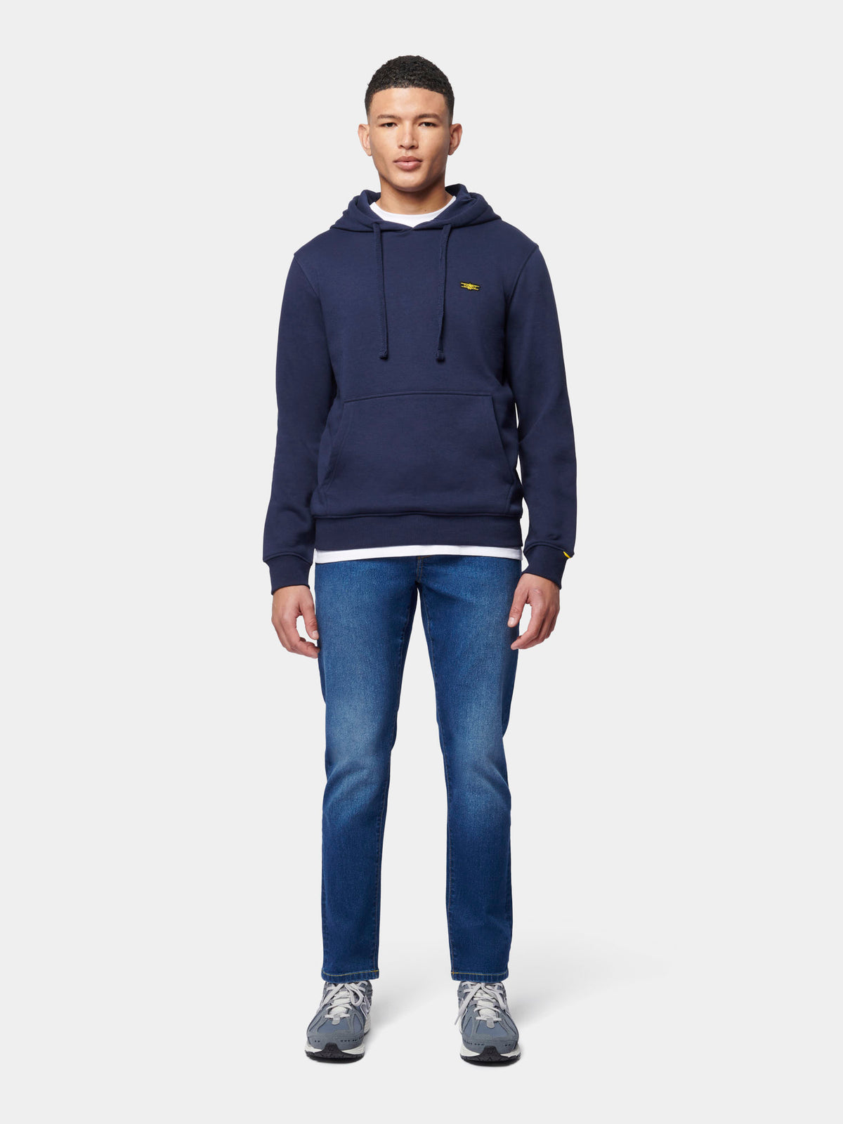 Flyers Mens Hoodie Navy Blue
