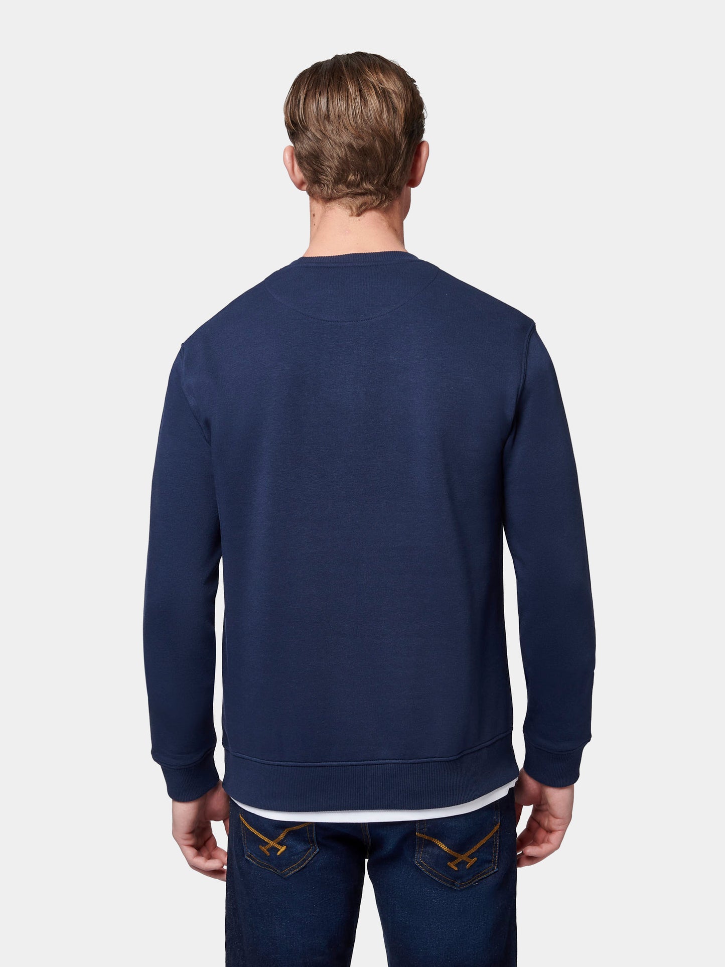 Flyers Mens Crew Neck Sweatshirt Navy Blue