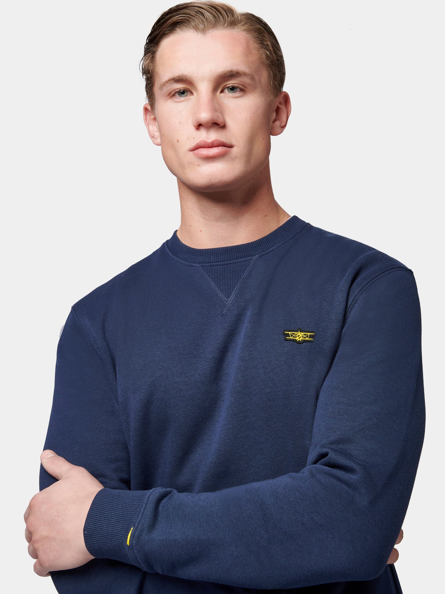 Flyers Mens Crew Neck Sweatshirt Navy Blue