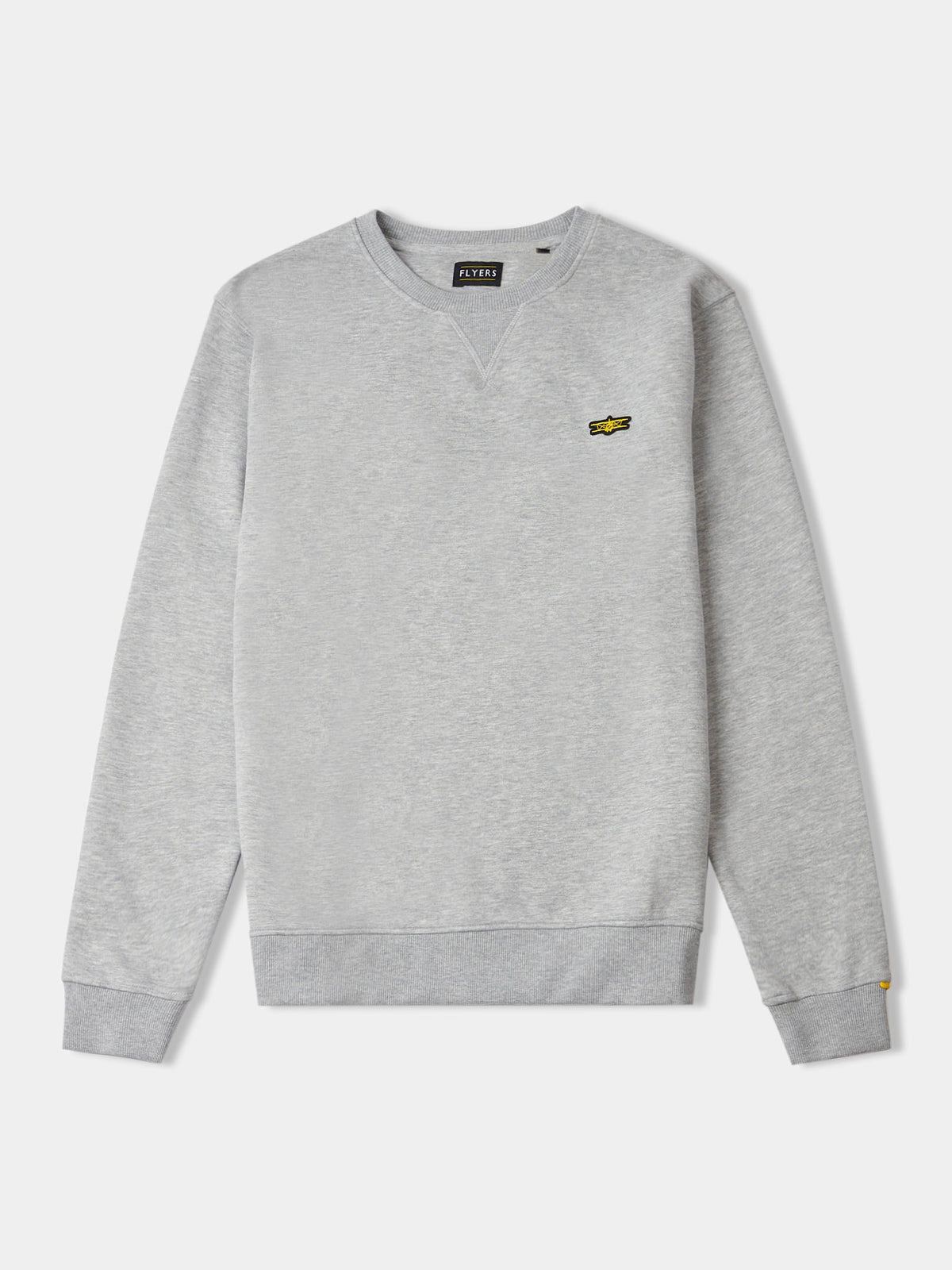 Flyers Mens Crew Neck Sweatshirt Vintage Grey Heather