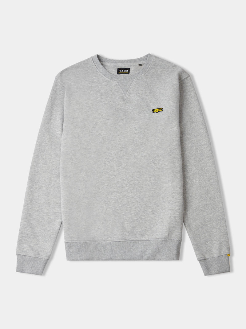 Flyers Mens Crew Neck Sweatshirt Vintage Grey Heather