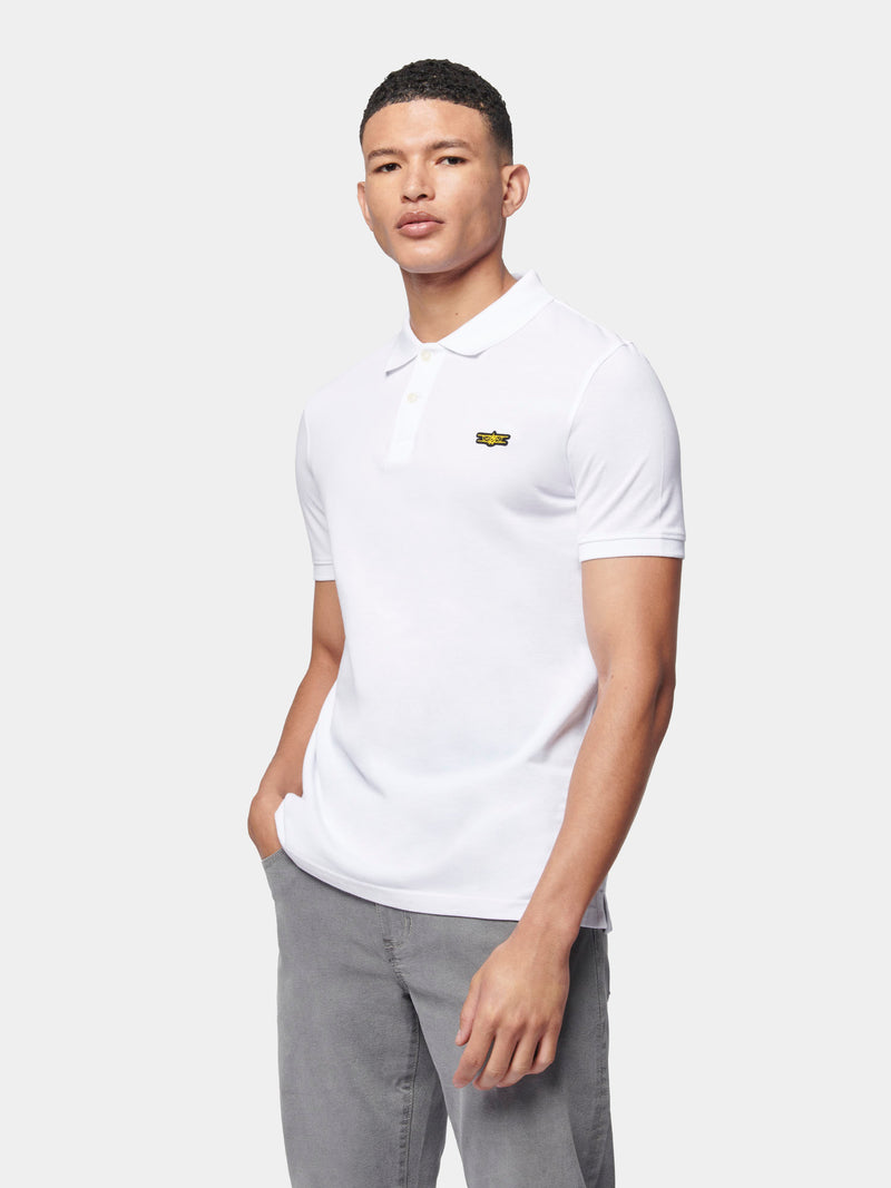 Flyers Mens Polo Shirt Bright White