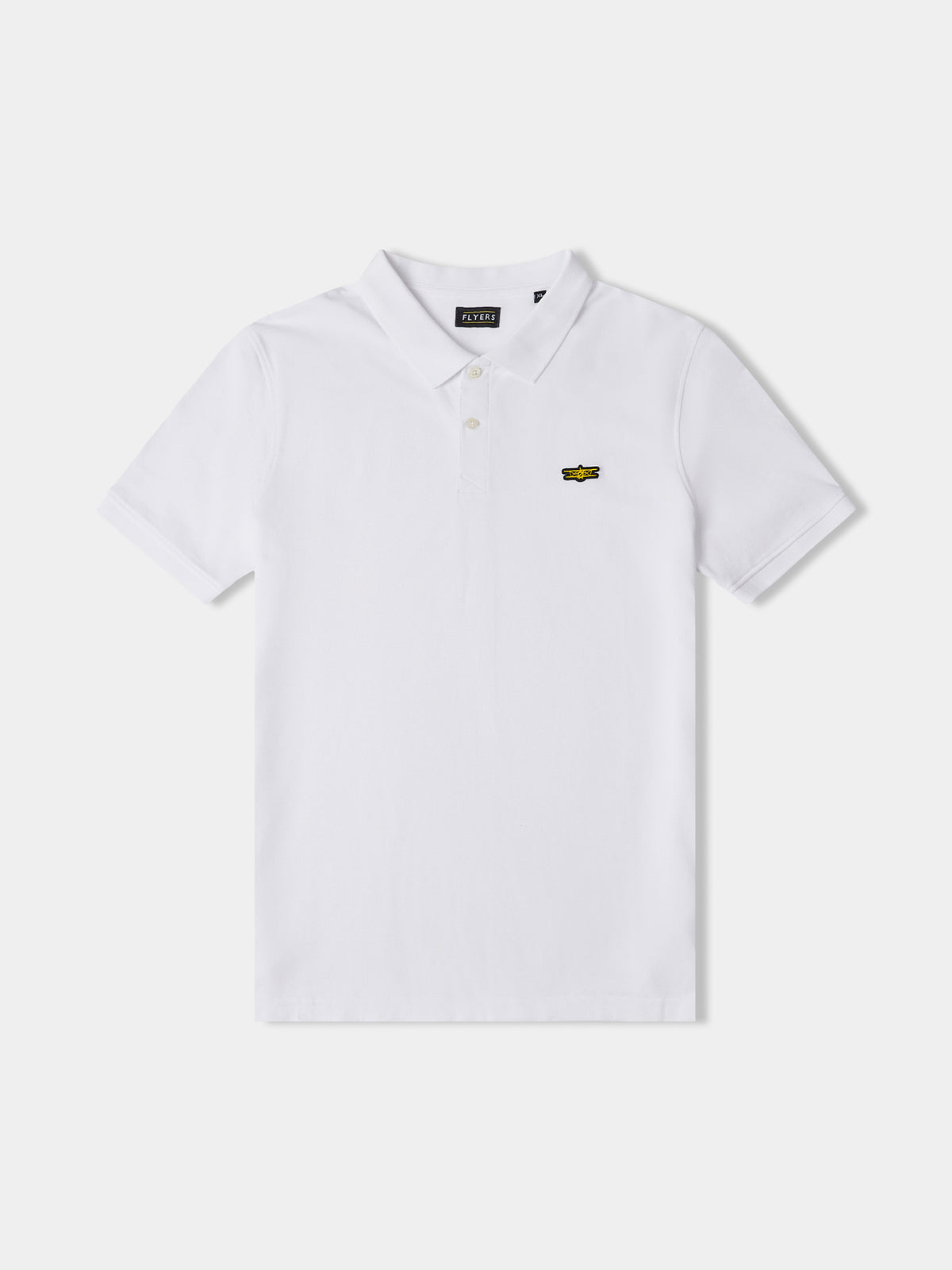 Flyers Mens Polo Shirt Bright White