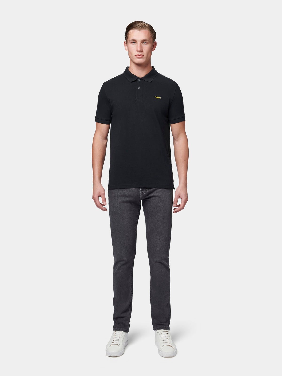 Flyers Mens Polo Shirt Black