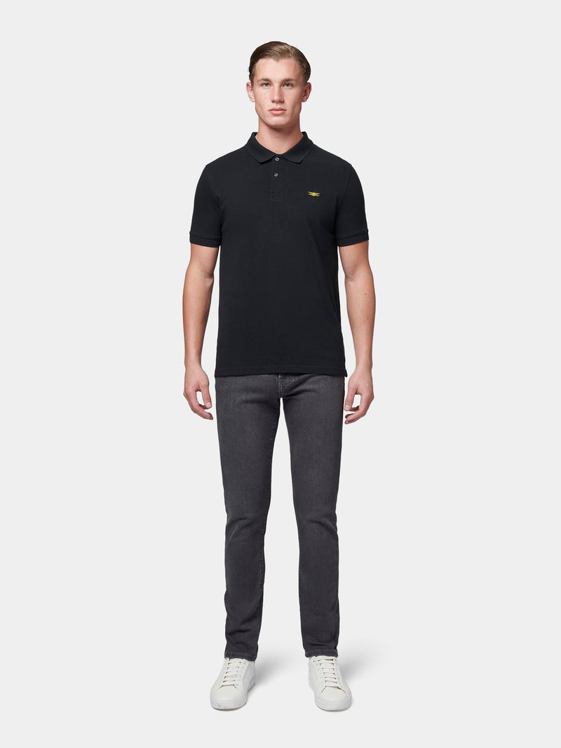 Flyers Mens Polo Shirt Black