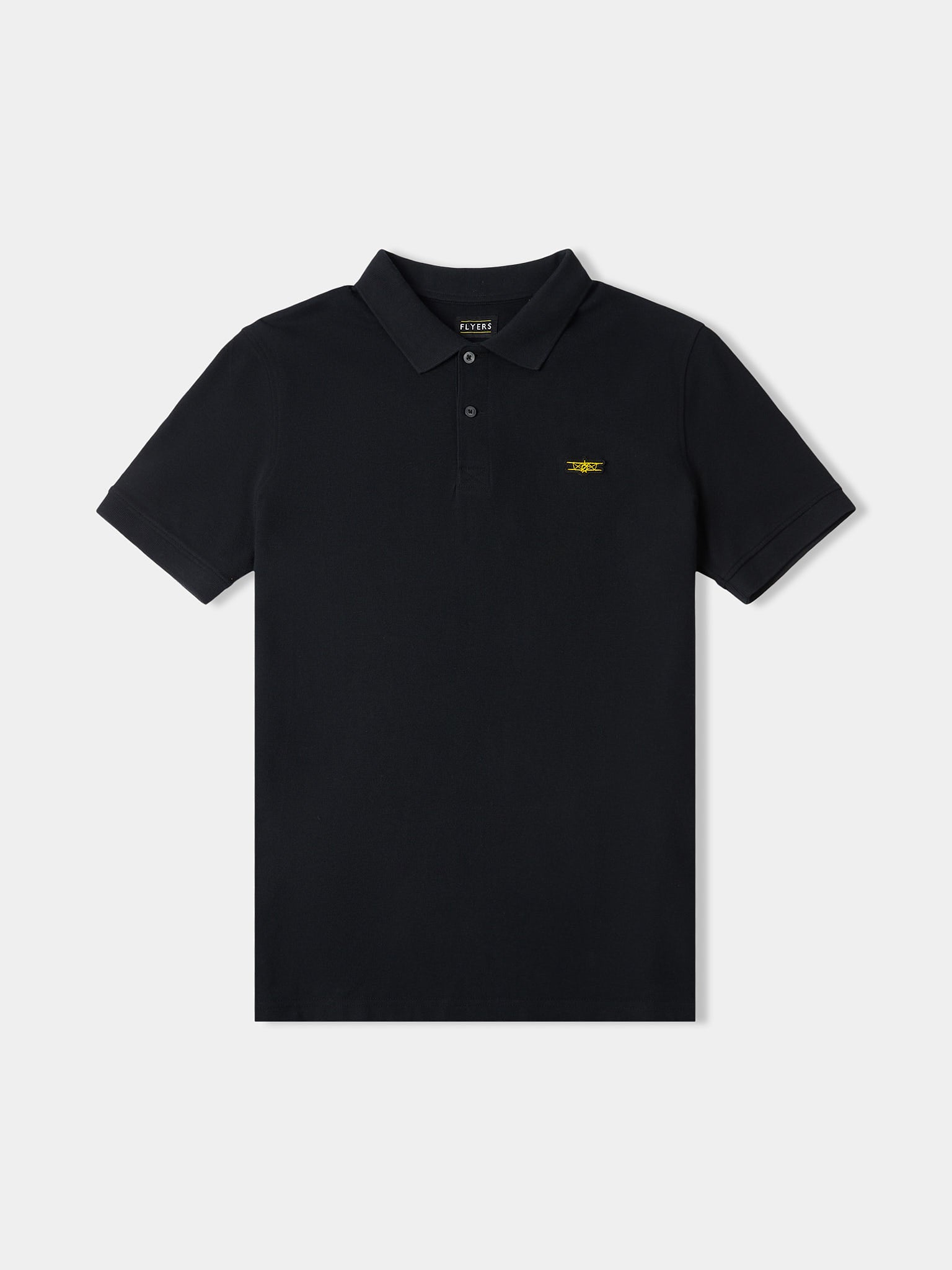 Flyers Mens Polo Shirt Black