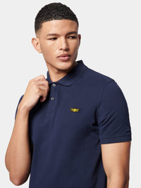 Flyers Mens Polo Shirt Navy Blue