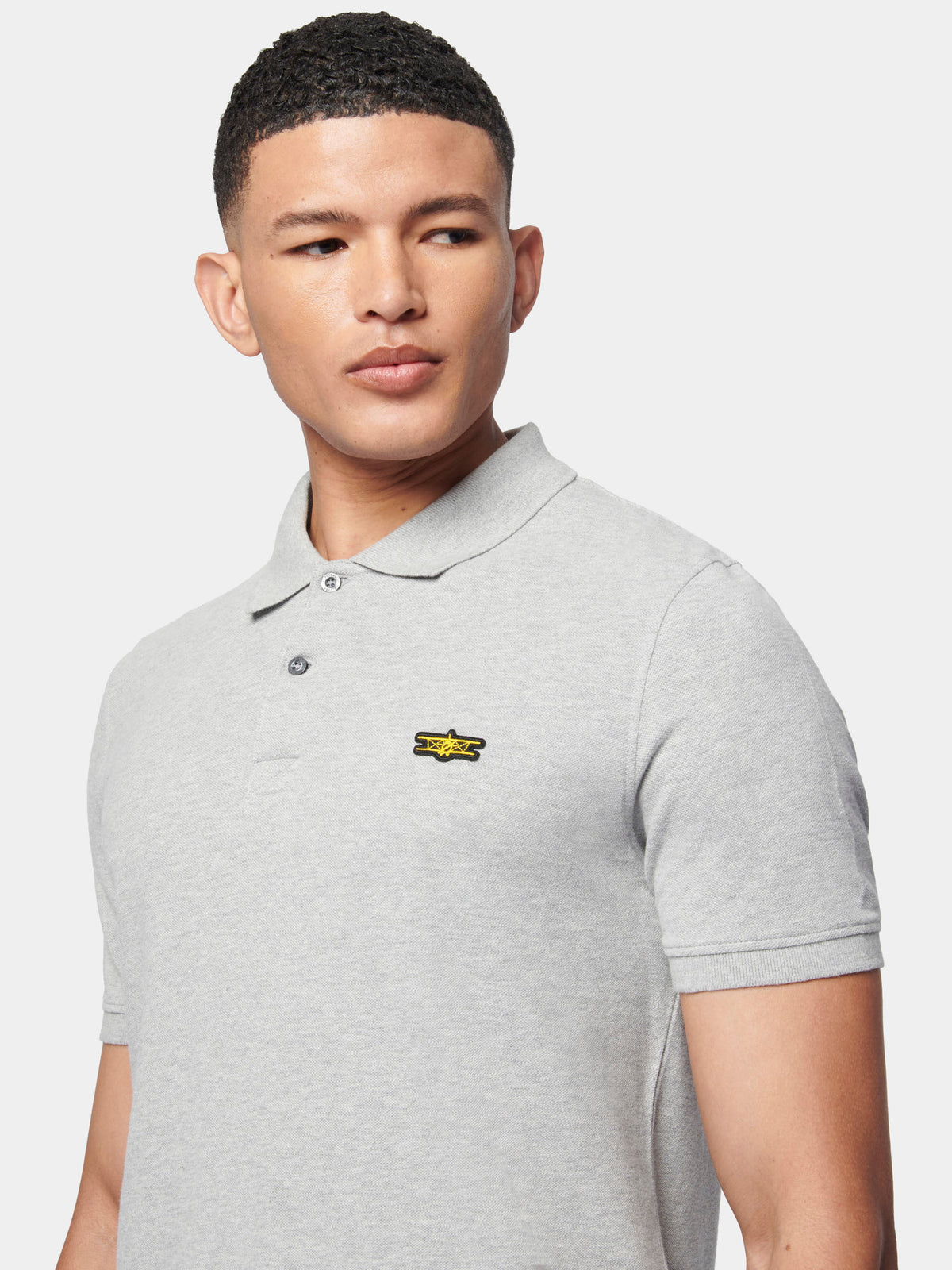 Flyers Mens Polo Shirt Vintage Grey Heather