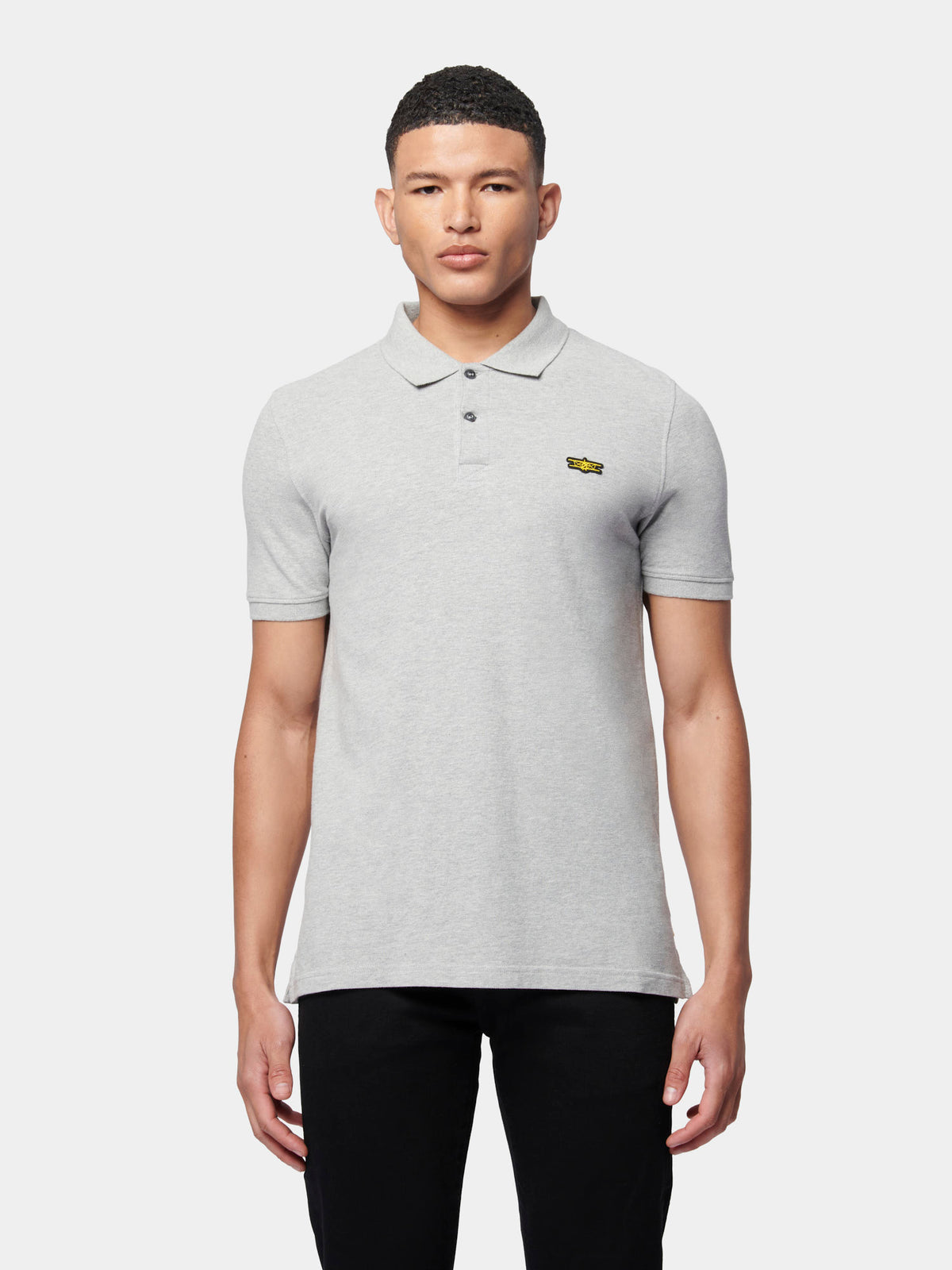 Flyers Mens Polo Shirt Vintage Grey Heather