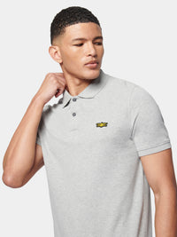 Flyers Mens Polo Shirt Vintage Grey Heather