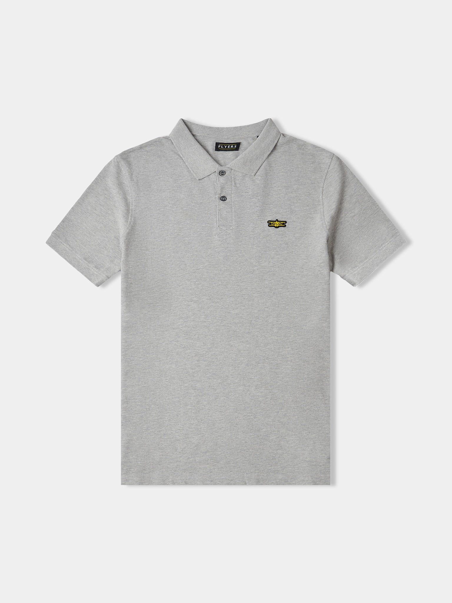 Flyers Mens Polo Shirt Vintage Grey Heather