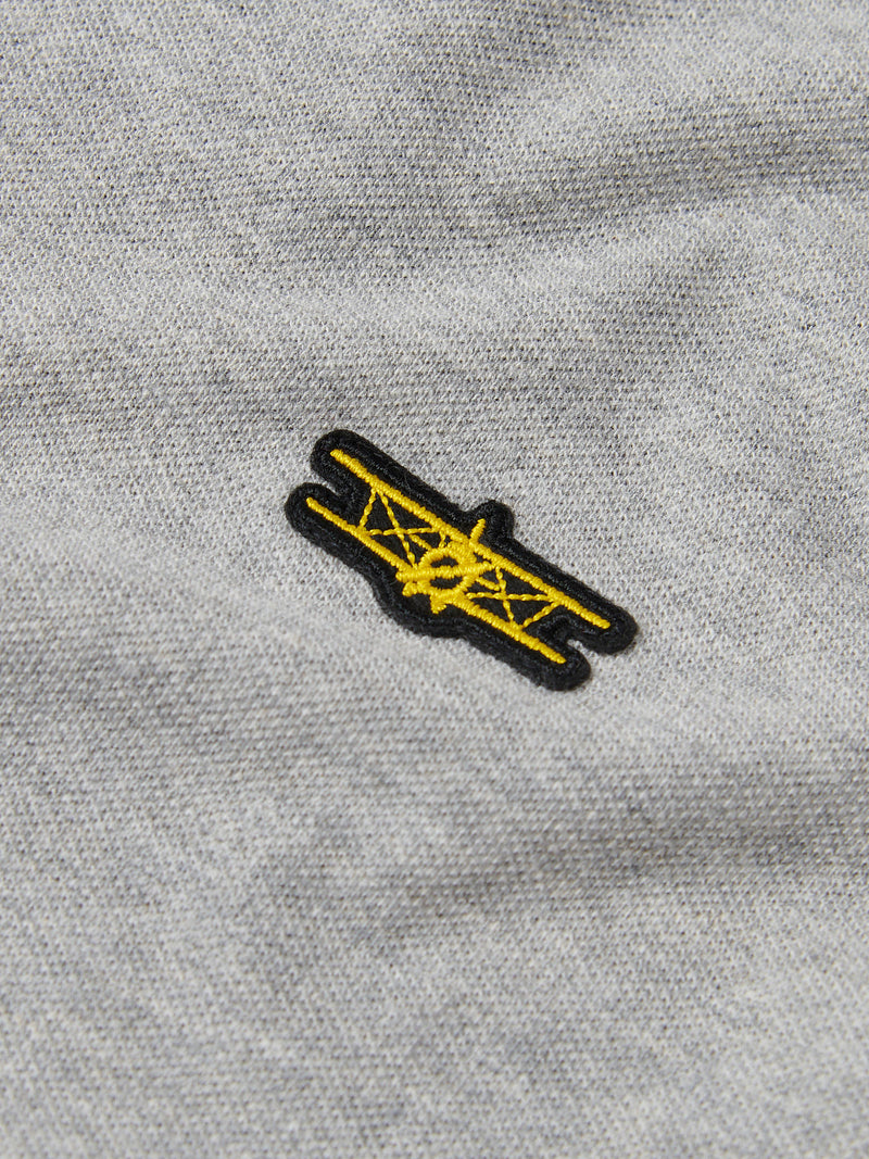 Flyers Mens Polo Shirt Vintage Grey Heather