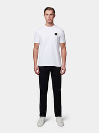 Flyers Mens Textured Collar T-Shirt Bright White