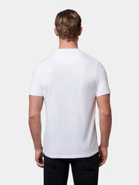 Flyers Mens Textured Collar T-Shirt Bright White