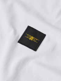 Flyers Mens Textured Collar T-Shirt Bright White