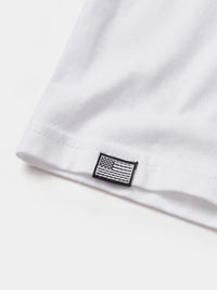 Flyers Mens Textured Collar T-Shirt Bright White