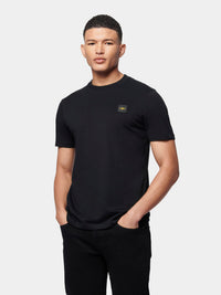 Flyers Mens Textured Collar T-Shirt Black