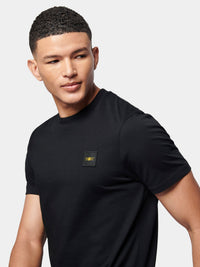 Flyers Mens Textured Collar T-Shirt Black