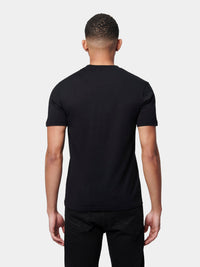 Flyers Mens Textured Collar T-Shirt Black