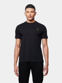 Flyers Mens Textured Collar T-Shirt Black