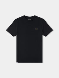 Flyers Mens Textured Collar T-Shirt Black