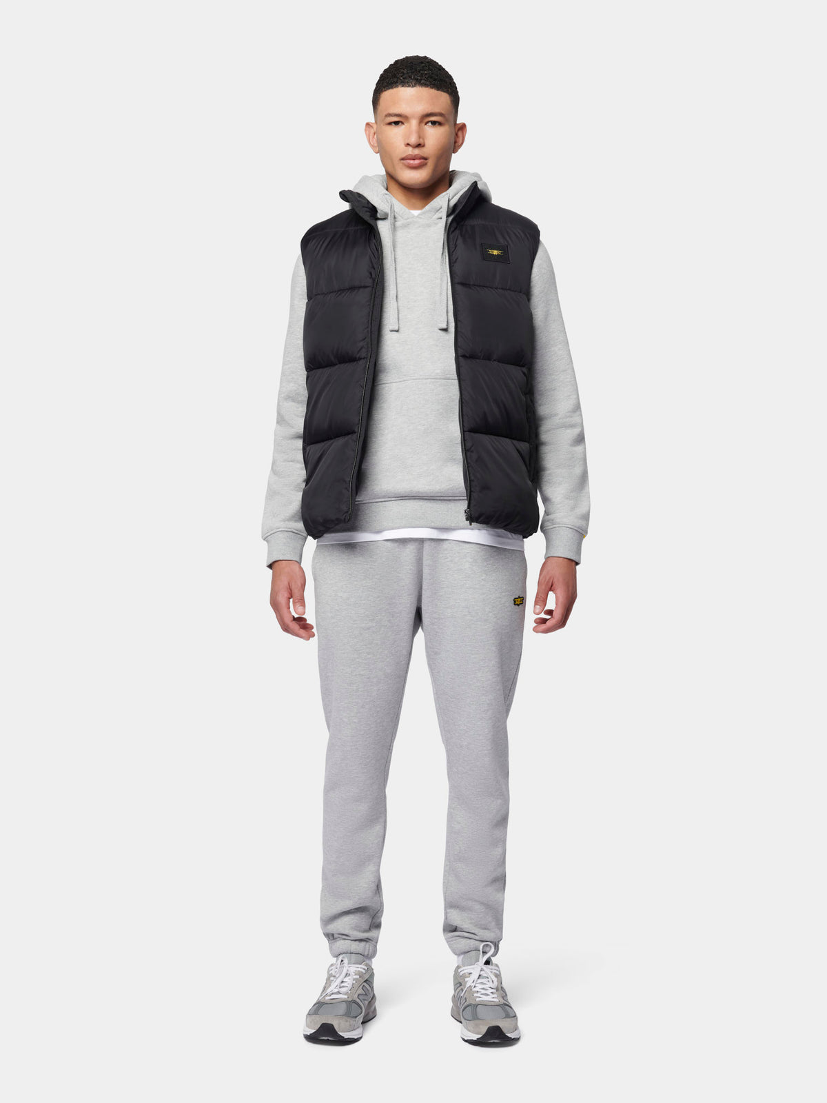 Flyers Mens Wide Baffle Gilet Black