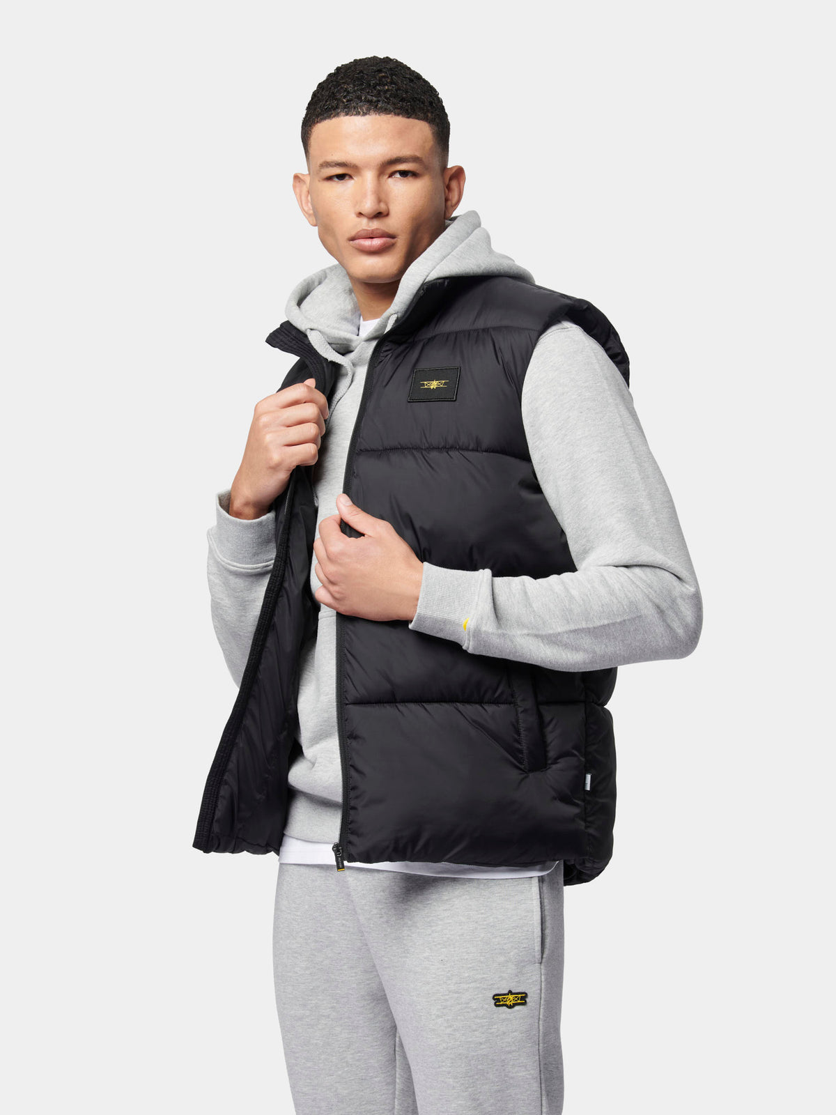 Flyers Mens Wide Baffle Gilet Black