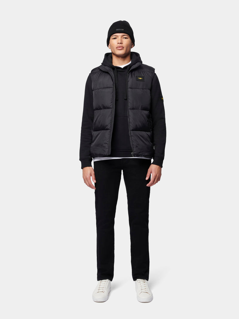 Flyers Mens Wide Baffle Gilet Black