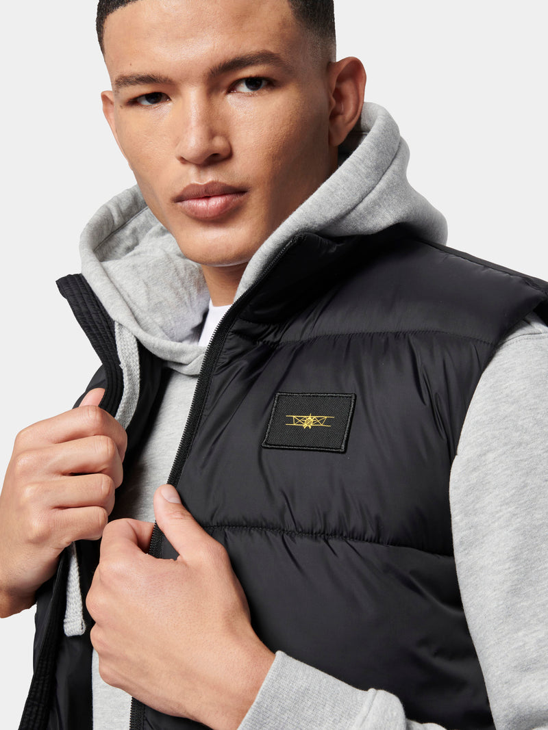 Flyers Mens Wide Baffle Gilet Black