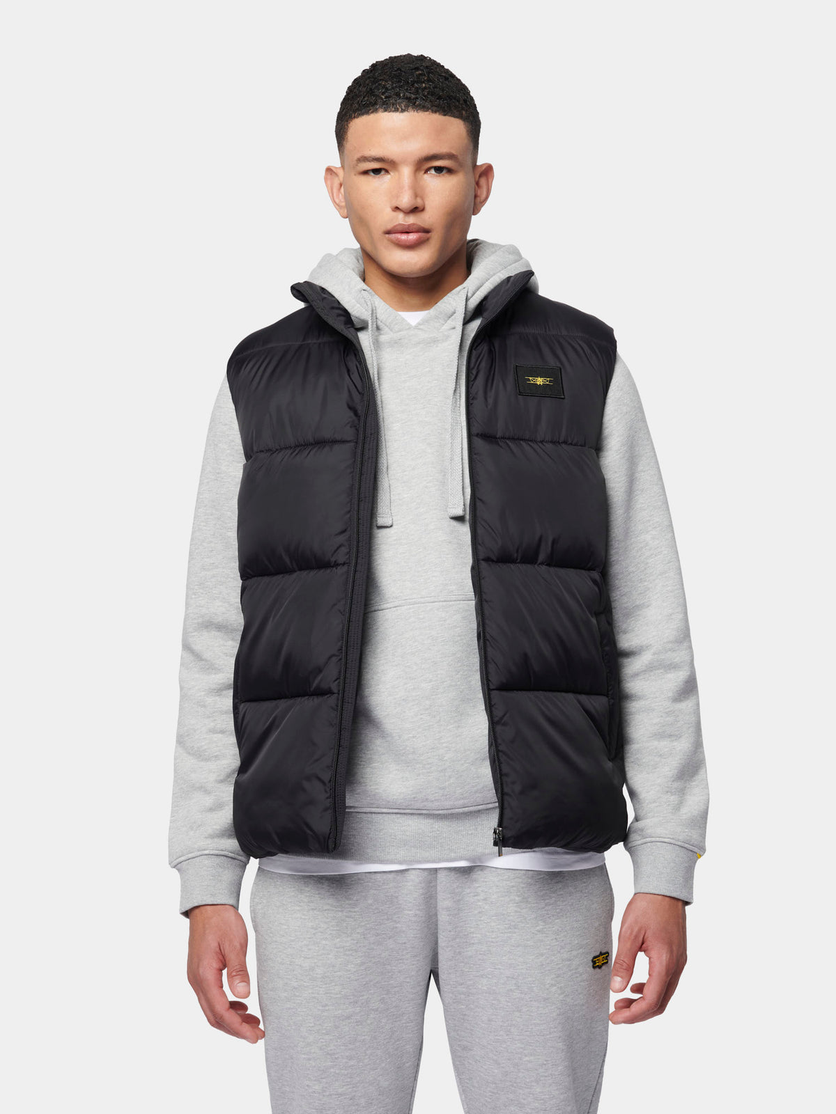 Flyers Mens Wide Baffle Gilet Black
