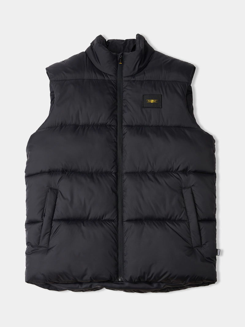 Flyers Mens Wide Baffle Gilet Black