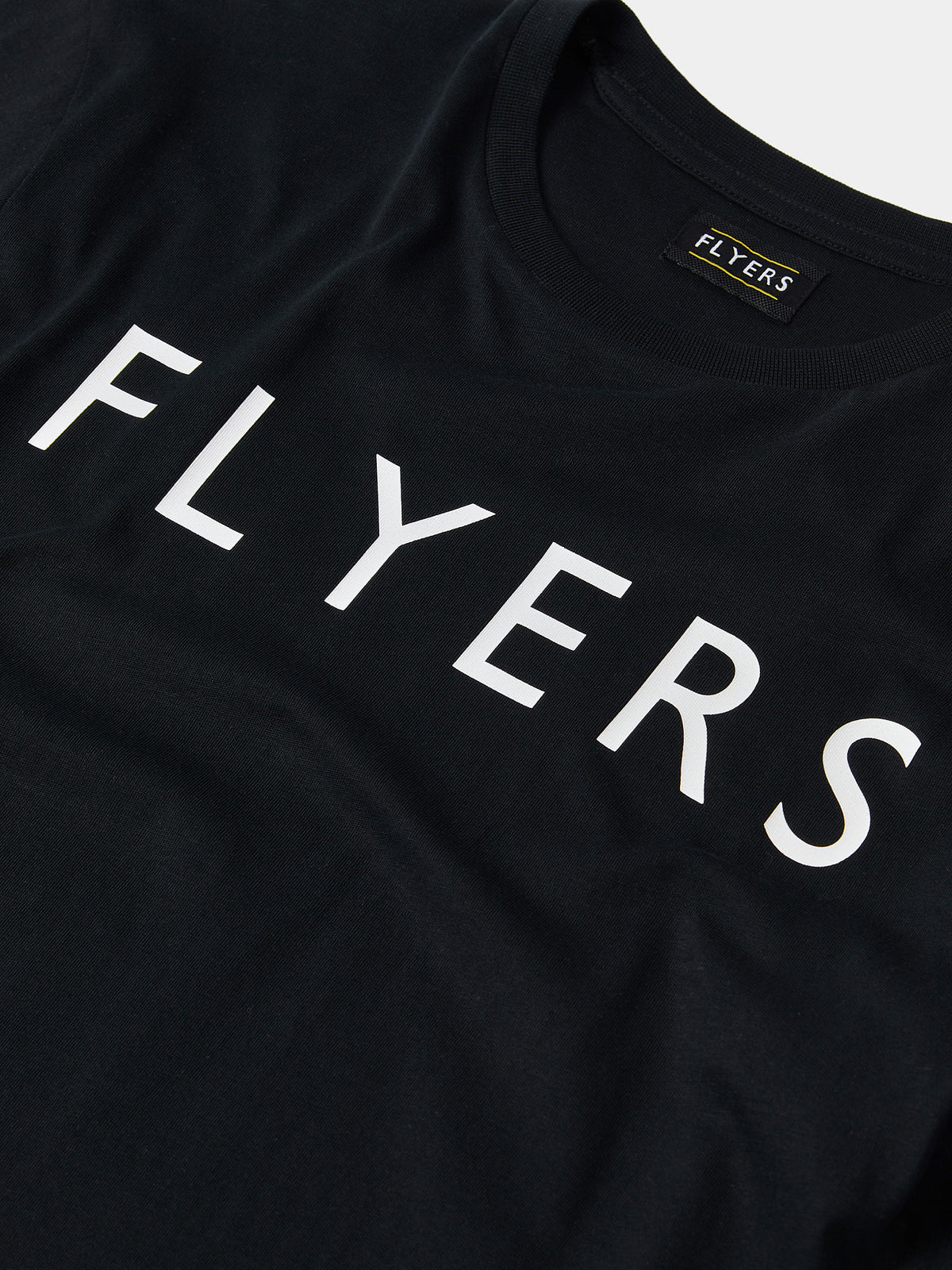 Flyers Mens Text T-Shirt Black