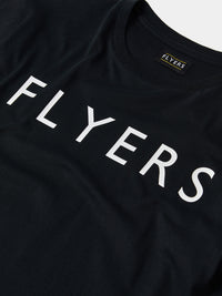 Flyers Mens Text T-Shirt Black