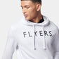 Flyers Mens Text Hoodie Bright White