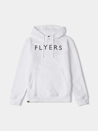 Flyers Mens Text Hoodie Bright White
