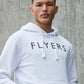 Flyers Mens Text Hoodie Bright White