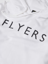 Flyers Mens Text Hoodie Bright White