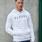 Flyers Mens Text Hoodie Bright White