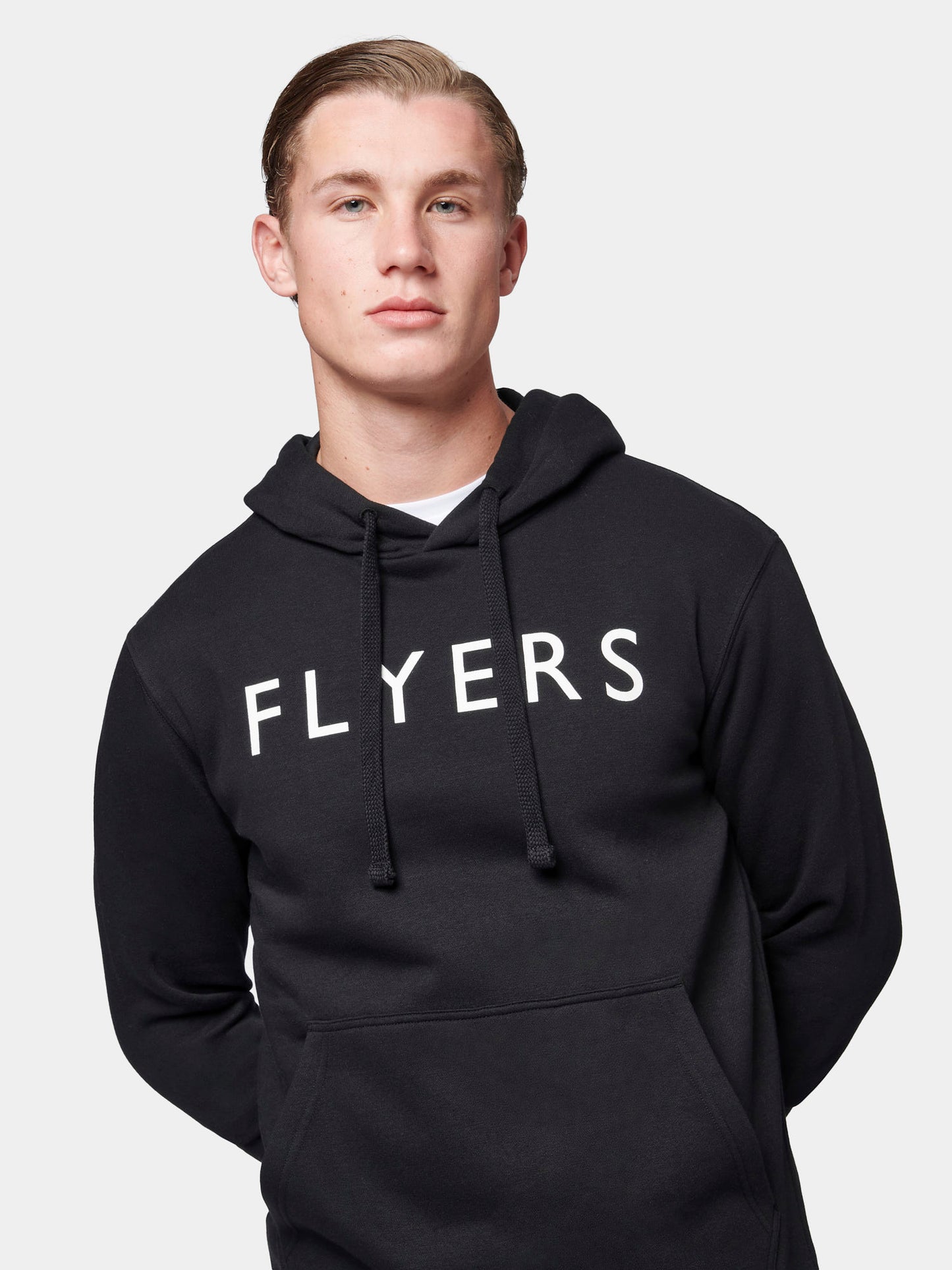 Flyers Mens Text Hoodie Black