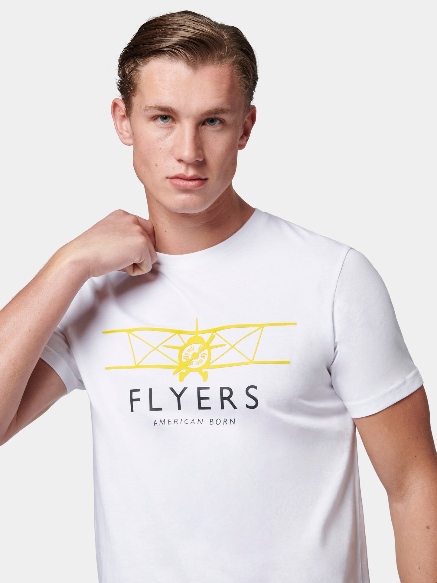 Flyers Mens Plane T-Shirt Bright White