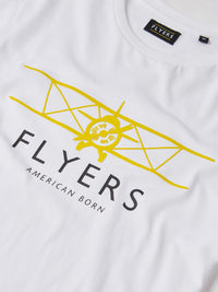Flyers Mens Plane T-Shirt Bright White