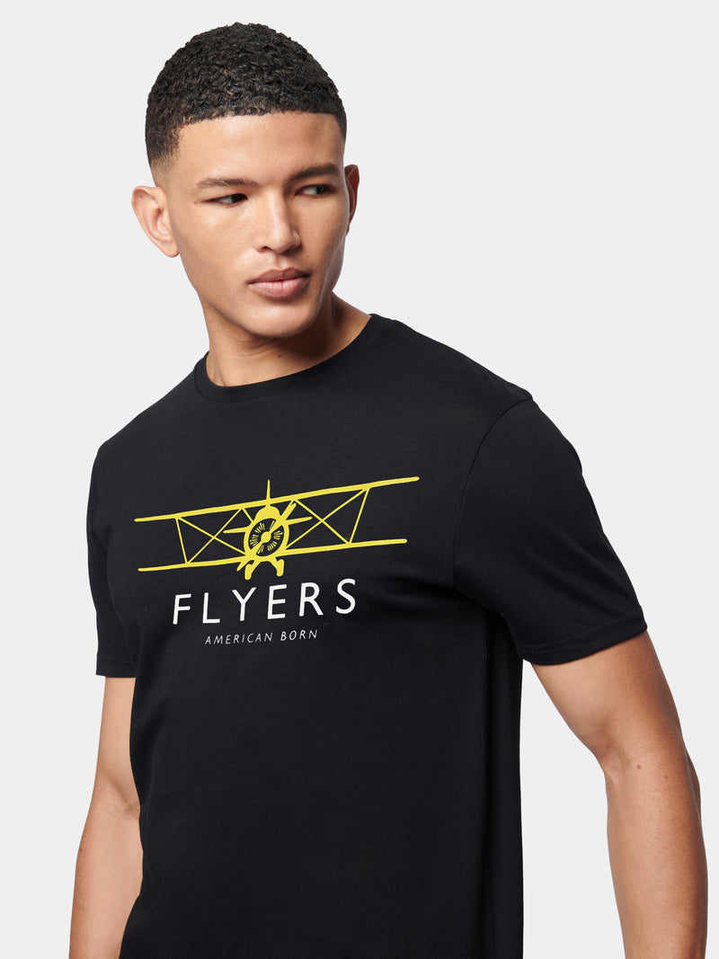 Flyers Mens Plane T-Shirt Black