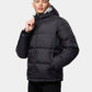 Flyers Mens Wide Baffle Puffer Jacket Black