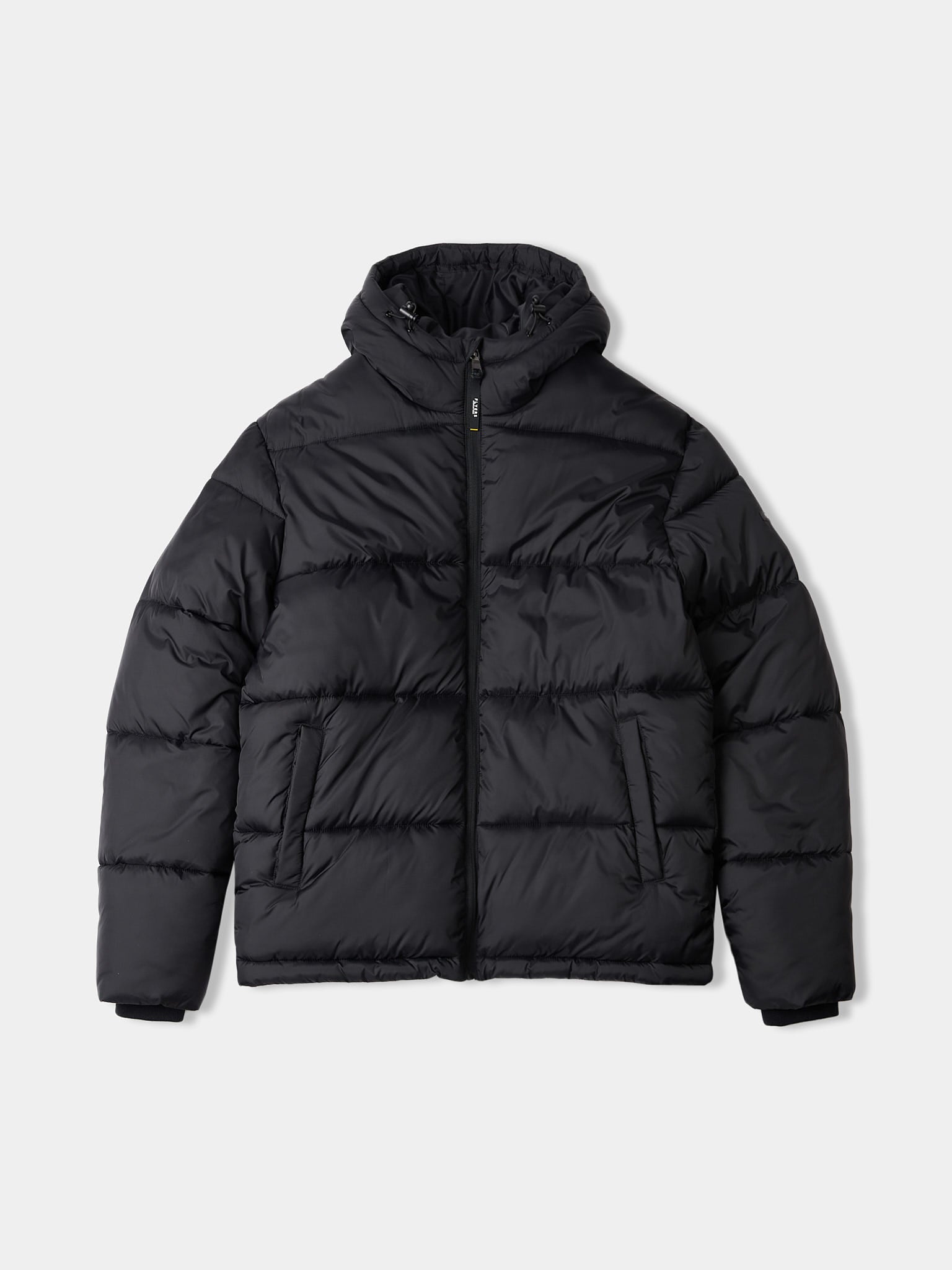 Flyers Mens Wide Baffle Puffer Jacket Black