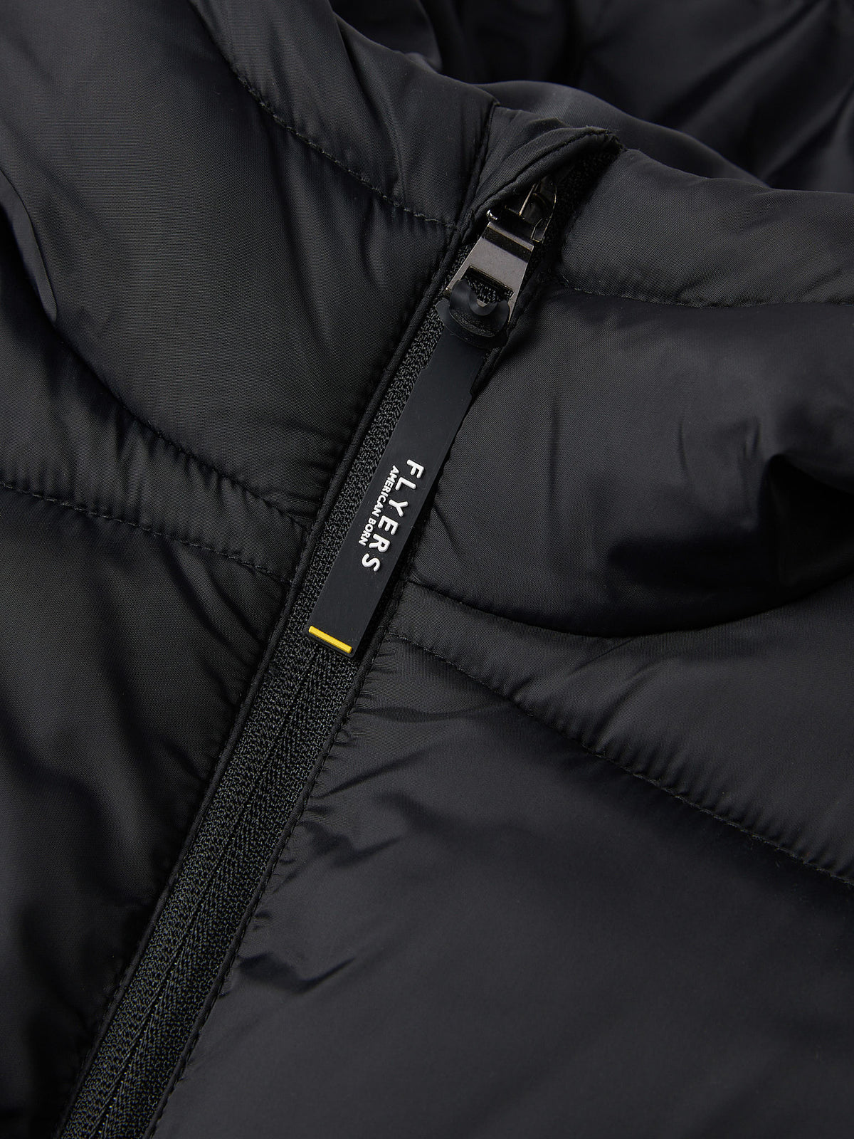 Flyers Mens Wide Baffle Puffer Jacket Black